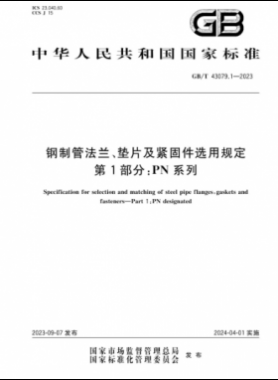 鋼制管法蘭、墊片及緊固件選用規(guī)定 第1部分：PN系列國標(biāo)/T 43079.1-2023